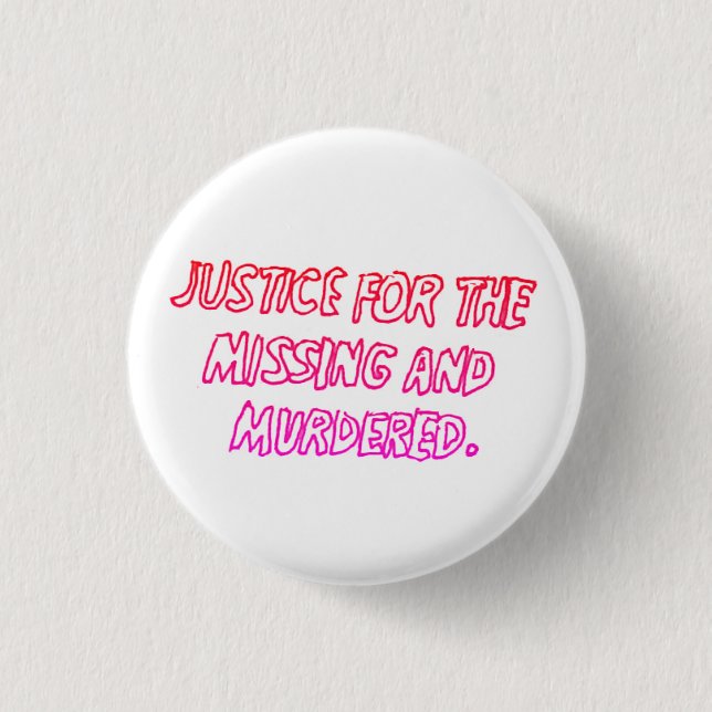 MMIW red 1 Inch Round Button (Front)