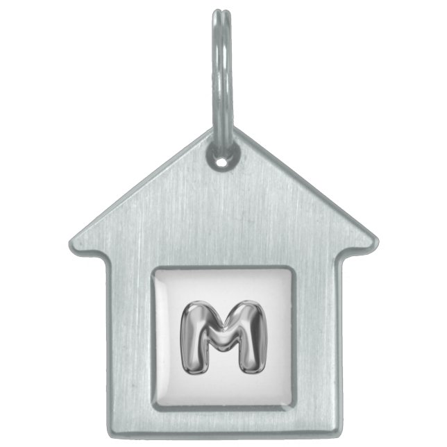 MMM ALPAHBET Tapestry Pet ID Tag (Front)
