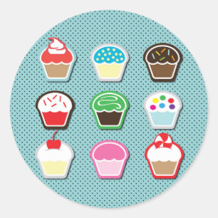 Mmm, Cupcakes! Classic Round Sticker