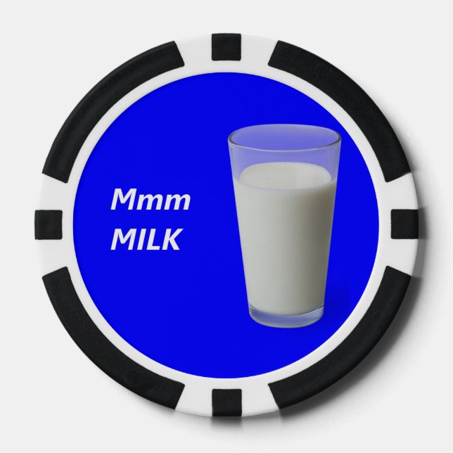 Mmm MILK Poker Chips (Front)