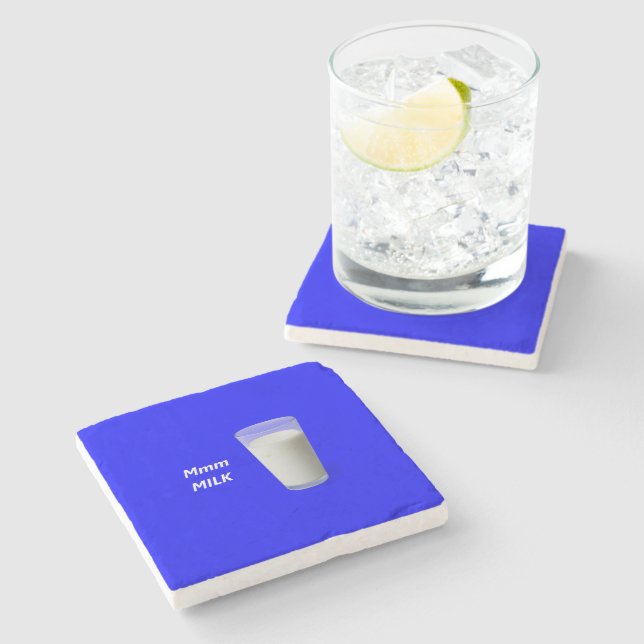 Mmm MILK Stone Coaster (Side)