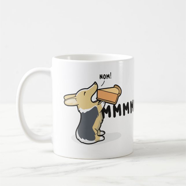 Mmm...Pie Corgi [tricolor] Coffee Mug (Left)