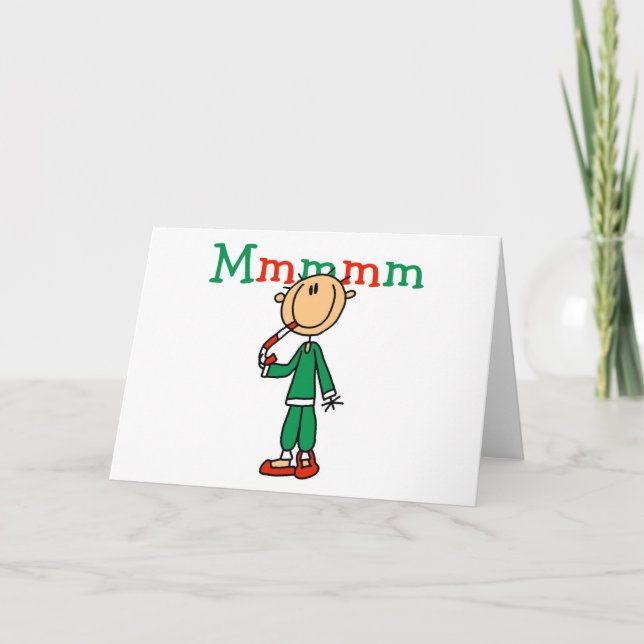 Mmmm Candy Canes Tshirts and Gifts Holiday Card (Front)