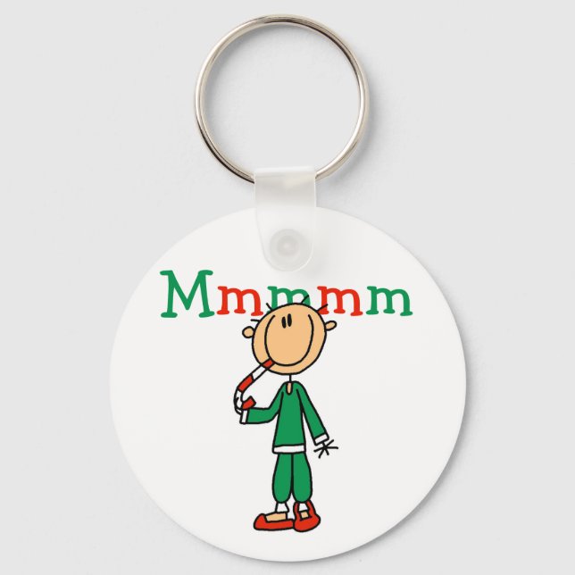 Mmmm Candy Canes Tshirts and Gifts Keychain (Front)