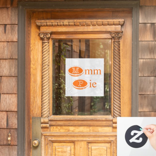 Mmmmm Pie (Thanksgiving)  Window Cling (Home Door)