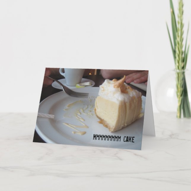 Mmmmmmmmm cake card (Front)