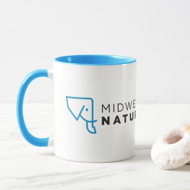 MMNH Blue White Logo Mug (With Donut)