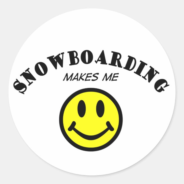 MMS: Snowboarding Classic Round Sticker (Front)