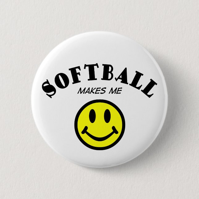 MMS: Softball 2 Inch Round Button (Front)