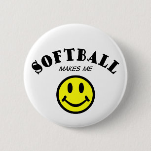 MMS: Softball 2 Inch Round Button