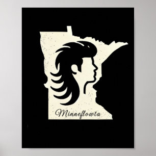 Mn Hat Trick Heroes Men's Minnesota Hockey Hair Mu Poster