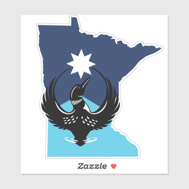 MN Loon Rising - MN State flag (Sheet)