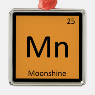 Mn - Moonshine Chemistry Periodic Table Symbol Metal Ornament