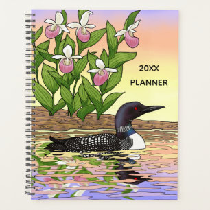 MN State Bird Flower Loon Lady Slipper Planner