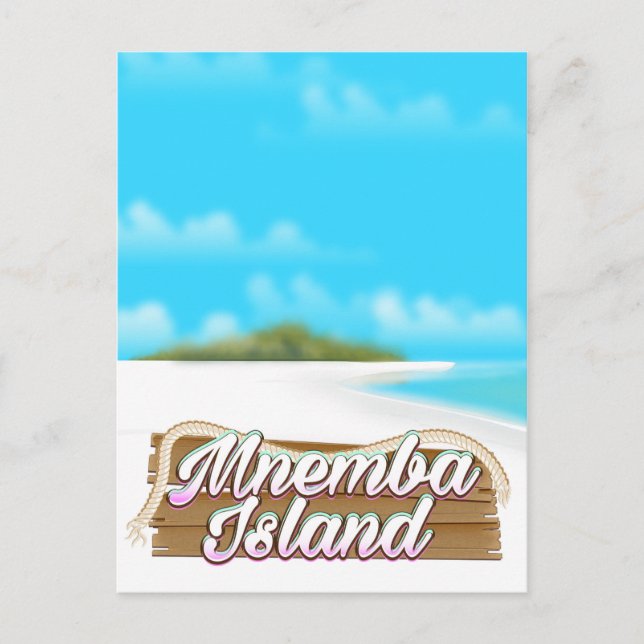 Mnemba Island travel poster Postcard (Front)