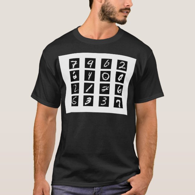 MNIST Digits Machine Learning Artificial Intellige T-Shirt (Front)