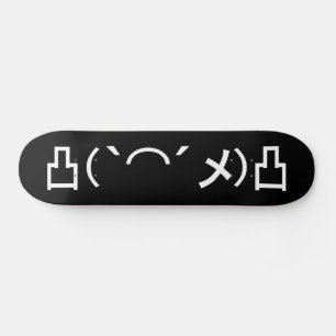 Mo' Angry Emoticon Japanese Kaomoji Skateboard Dec