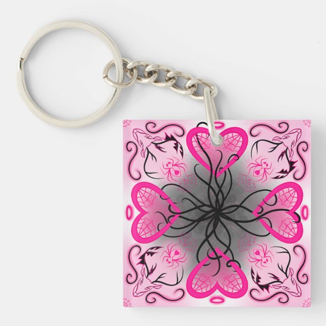 "Mo Limn Twa" Said the Spider to the Deer Keychain (Front)