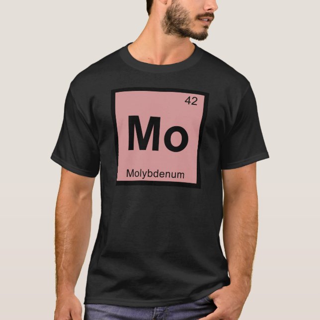 Mo - Molybdenum Chemistry Periodic Table Symbol T-Shirt (Front)