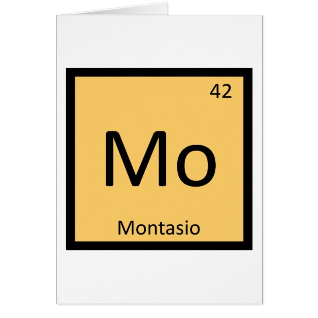 Mo - Montasio Cheese Chemistry Periodic Table (Front)
