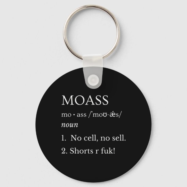 Mo No Cell No Sell Shorts R For Stonk Gamer Apes  Keychain (Front)