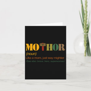 Mo-thor Like Mom Just Way Mightier Funny Mom Mothe Card