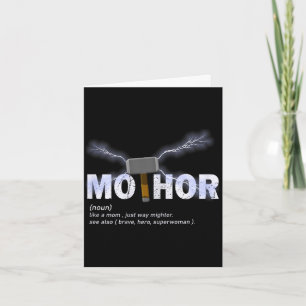 Mo-thor like mom way mightier funny mother's day  card