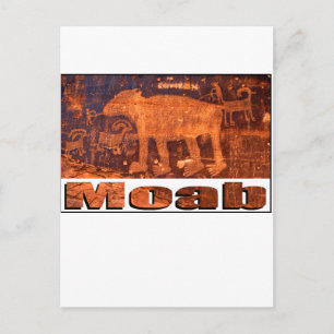Moab Bear Petroglyph Postcard