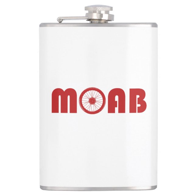 Moab (Bike Wheel) Hip Flask (Front)