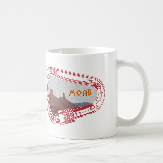 Moab Climbing Carabiner Coffee Mug (Right)