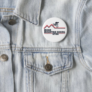 Moab mtb mountain biking 2 inch round button