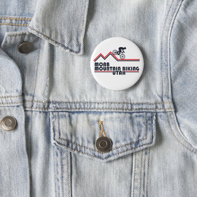 Moab mtb mountain biking 2 inch round button (In Situ)