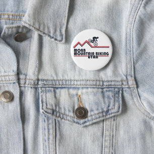 Moab mtb mountain biking 2 inch round button