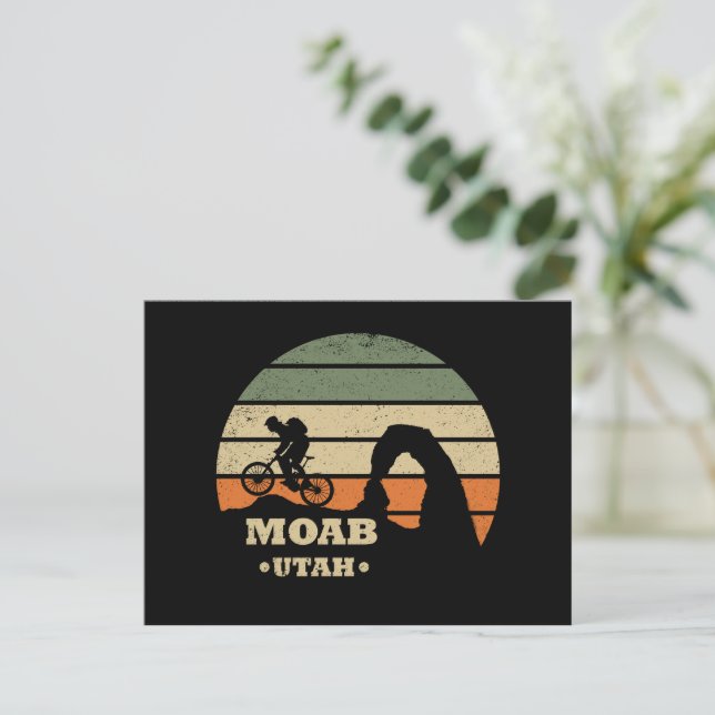 Moab mtb mountain biking holiday postcard (Standing Front)