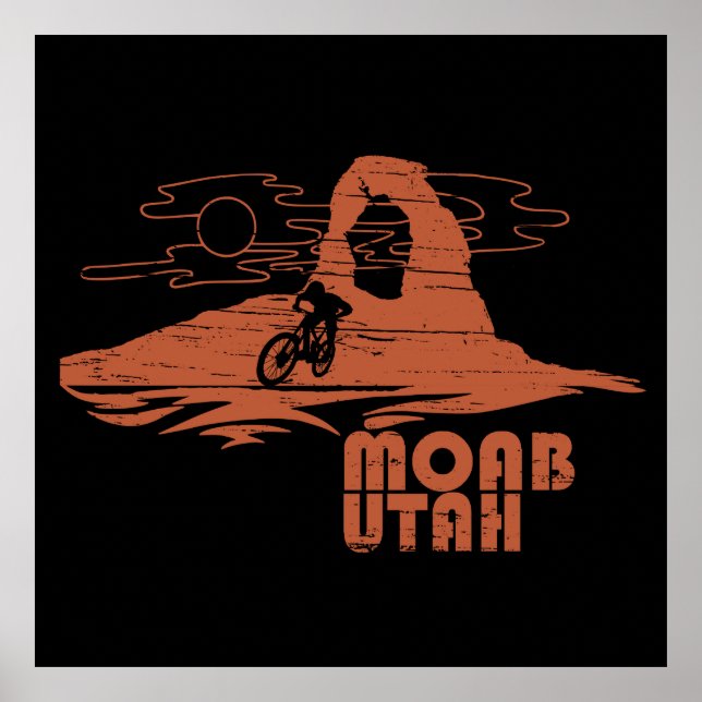 Moab mtb mountain biking poster (Front)