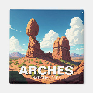 Moab Utah Arches National Park Balanced rock Magnet