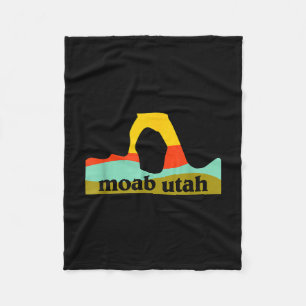 Moab utah arches national park minimalist emblem fleece blanket