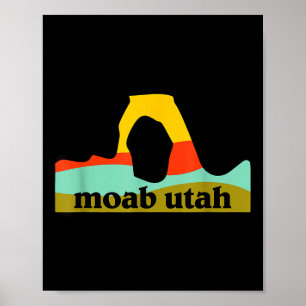 Moab utah arches national park minimalist emblem poster