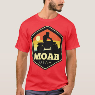 Moab Utah ATV Vintage Sunset Hexagon T-Shirt