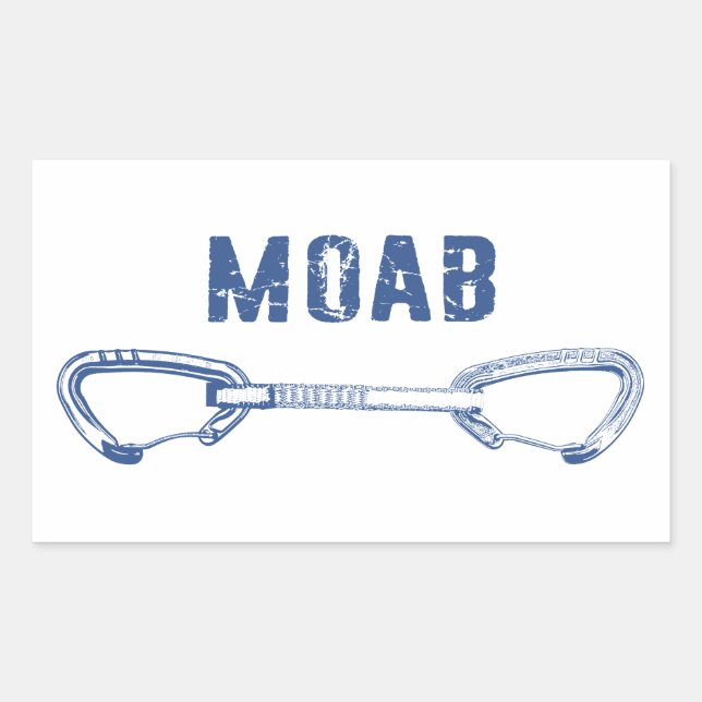 Moab Utah Climbing Quickdraw Sticker (Front)