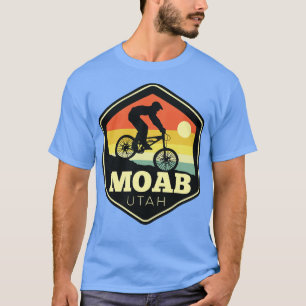 Moab Utah Mountain Bike Vintage Sunset Hexagon T-Shirt