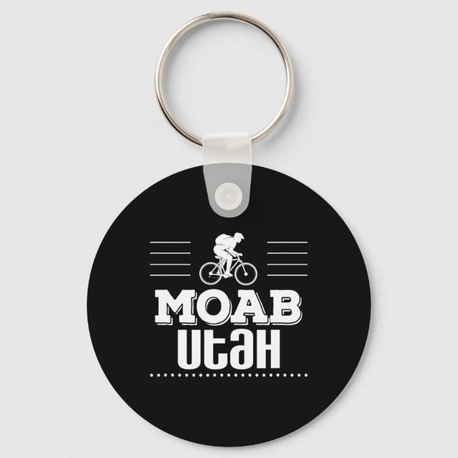 Moab Utah Mountain Biking  Keychain (Front)