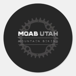 Moab Utah Mountain Biking Mtb Shirt - Vintage Mtb Classic Round Sticker