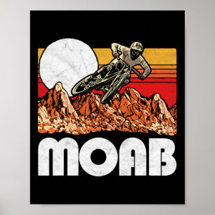 Moab Utah Mountain Biking Vintage Retro 80s Vibe G Poster