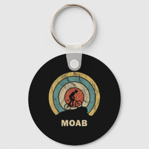 Moab Utah Retro Cycling Mtb Keychain
