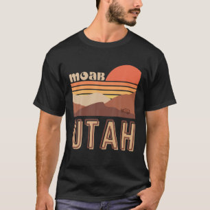 Moab Utah Retro Vintage Sunset T Shirt