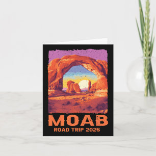 Moab Utah Road Trip 2025 Hiking Mountains Outdoor  Card