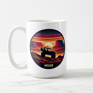 Moab Utah UTV Sunset Red Rocks Coffee Mug