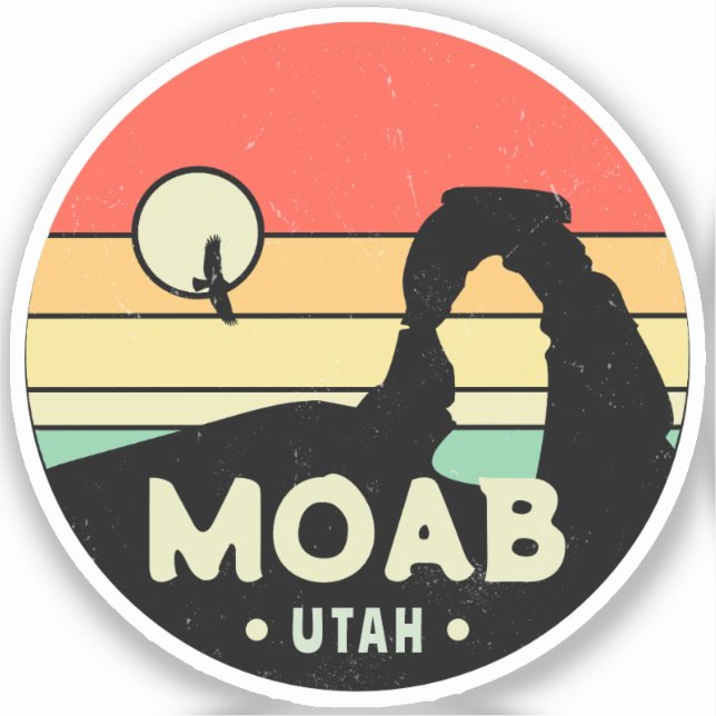 Moab Utah Vintage Desert Sunset Retro Souvenir 60s (Front)