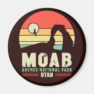 Moab Utah Vintage Desert Sunset Retro Souvenir 60s Magnet